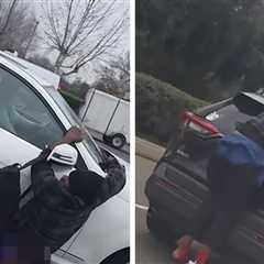 Man Hitches Death-Defying Rides Hanging Onto Cars in Traffic, on Video