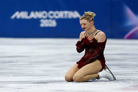 USA’s Amber Glenn in tears after error leads to Olympic figure skating heartbreak