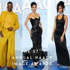 On the Scene at the 57th Annual NAACP Image Awards: Teyana Taylor in Black Ashi Studio, Colman..