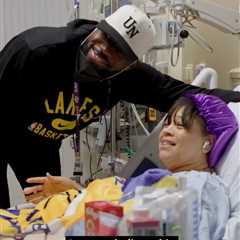 Lakers’ LeBron James, Luka Doncic surprise patients at UCLA Health
