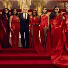 Fashion Credits from the Married to Medicine Season 12 Reunion: Toya Bush-Harris in Red Albina Dyla,..