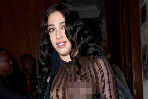 Madonna's Daughter Lourdes Flaunts Boobs in Sheer Black Dress
