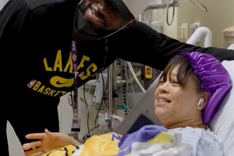 Lakers’ LeBron James, Luka Doncic surprise patients at UCLA Health