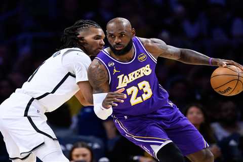 LeBron James records first father-son assist to Bronny James Jr. in Lakers win over Nets