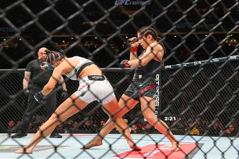 The frightening moment UFC star Maycee Barber gets knocked out — then choked out