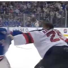 Rangers’ Igor Shesterkin gets into heated goalie fight with Devils’ Jacob Markstrom