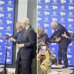 Jerry Jones Nearly Wipes Out In Front Of Bill Clinton