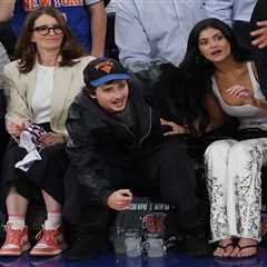 Kylie Jenner joins boyfriend Timothee Chalamet in star-filled crowd for Knicks-Hawks Game 5 at MSG
