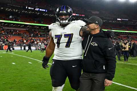 Giants sign Daniel Faalele after he was Ravens lightning rod under John Harbaugh