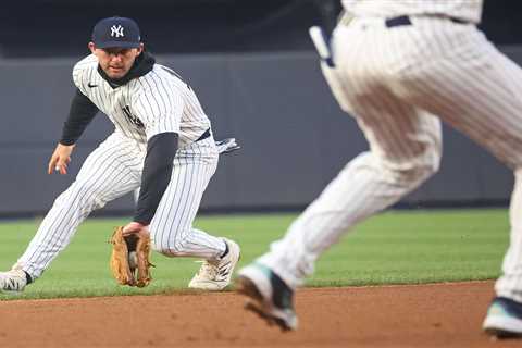 Yankees’ Ryan McMahon passes fielding test in first game at shortstop as plate woes continue
