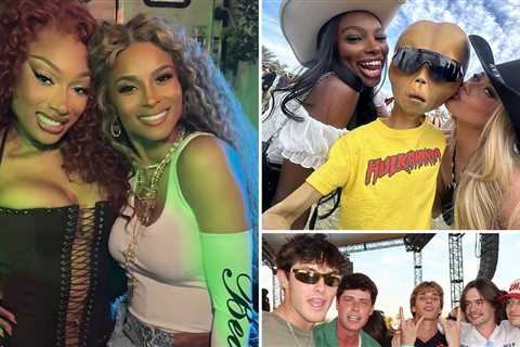 Famous Besties at Coachella ... Desert Vibes With the Hottest Tribes!