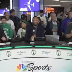 76ers fans rattle Brian Scalabrine while crashing Celtics postgame show