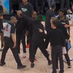 NBA ref has to be restrained as Timberwolves coach Chris Finch calls out ‘unprofessional behavior’..