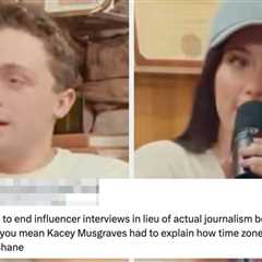 People Are ROASTING Jake Shane For His Kacey Musgraves Interview, And Holy Sh*t This IS Cringe