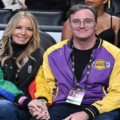Los Angeles mayoral candidate Spencer Pratt seen sitting in Jeanie Buss’ seats at Lakers playoff..