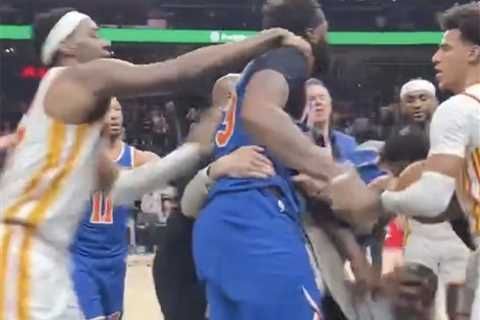 Mitchell Robinson ‘lost in the world’ after raucous Hawks melee —and posts NSFW dig