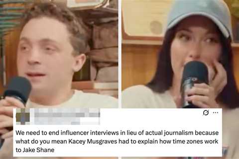 People Are ROASTING Jake Shane For His Kacey Musgraves Interview, And Holy Sh*t This IS Cringe