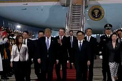 Trump Gets Ostentatious Welcome in China, Elon Musk Lurks in Background, on Video
