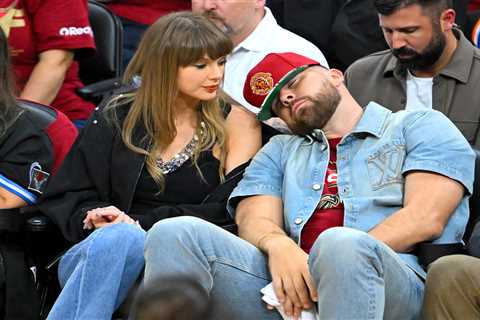 Knicks break Travis Kelce’s spirit after beer-chugging stunt falls flat
