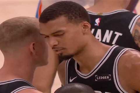 Video shows Victor Wembanyama telling Spurs teammates ‘hard foul’ before suspicious Game 5 ending
