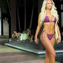 Jaxson Dart’s girlfriend Marissa Ayers stuns in Miami Swim Week runway debut