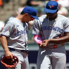 Blue Jays’ Jesus Sanchez exits game after being hit with ball thrown by fan in bizzare scene