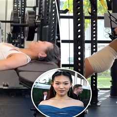 Myles Garrett’s girlfriend Chloe Kim turns heads in all-white gym outfit