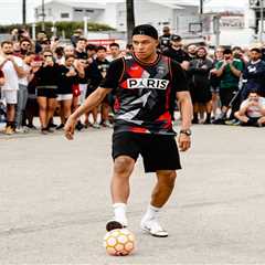 World Cup fever taking over Venice Beach with stars like Ronaldinho, Mbappe and Chicharito fueling..