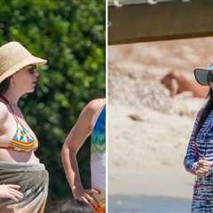 Anne Hathaway Confirms Pregnancy, Sports Bump During Saint-Tropez Getaway