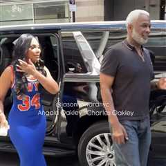 Angela Oakley Wore a Custom New York Knicks Jersey Gown by Hauzzavier