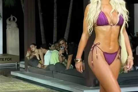 Jaxson Dart’s girlfriend Marissa Ayers stuns in Miami Swim Week runway debut