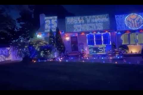 Long Island superfan celebrating NBA Finals with a 10,000 LED light display costing $5K