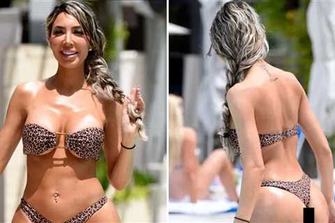 Farrah Abraham Wears Animal Print Bikini For Pool Day