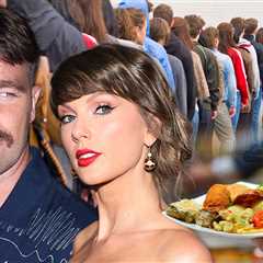 Taylor Swift and Travis Kelce's Wedding Buffet Had Guests Waiting in Long Lines, Eating on Their..