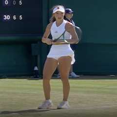 The moment 15-year-old tennis star Ida Wobker was booted out of Wimbledon for shocking on-court..