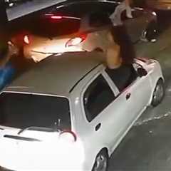Colombia fan goes topless then falls out of car in wild World Cup video