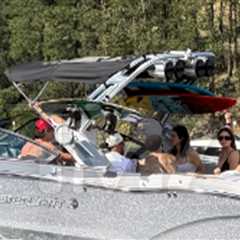 Kendall Jenner, Jacob Elordi and Khloe Kardashian Enjoy Boat Ride on Idaho Lake