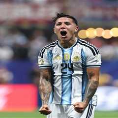 Enzo Fernandez’s girlfriend goes wild after Argentina star scores game-winning World Cup goal in..