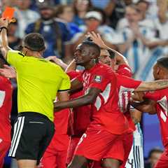 Why did Switzerland’s Breel Embolo receive a red card against Argentina?