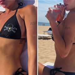 Guess Which Sexy Celeb Sported This Stringy Black Bikini