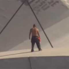 Authorities Surround Shirtless Man Standing on Iconic L.A. Bridge, Watch Live