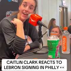 Watch Caitlin Clark’s shocked live reaction as she’s told about LeBron James signing