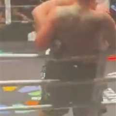 Tyson Fury seemingly kisses opponent mid-match in wild scene