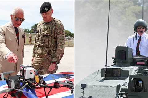 King Charles Takes Command of British Army Tank During Regiment Visit