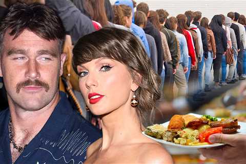 Taylor Swift and Travis Kelce's Wedding Buffet Had Guests Waiting in Long Lines, Eating on Their..