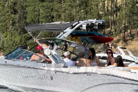 Kendall Jenner, Jacob Elordi and Khloe Kardashian Enjoy Boat Ride on Idaho Lake