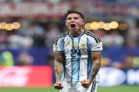 Enzo Fernandez’s girlfriend goes wild after Argentina star scores game-winning World Cup goal in..