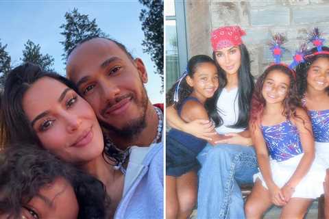 Kim Kardashian Shares Photos of Lewis Hamilton Hanging Out With Her Kids