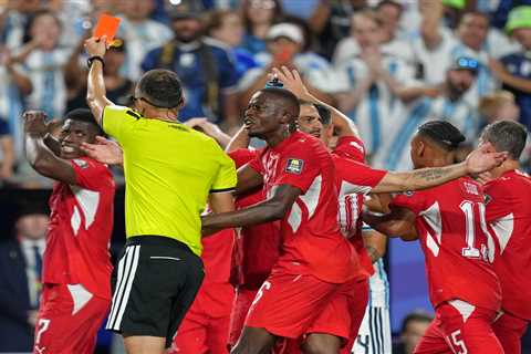 Why did Switzerland’s Breel Embolo receive a red card against Argentina?