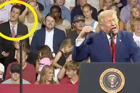 People Can't Believe This Guy Mocking Trump At His Rally Is Real